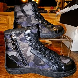 Prada Camo High Tops EU 25